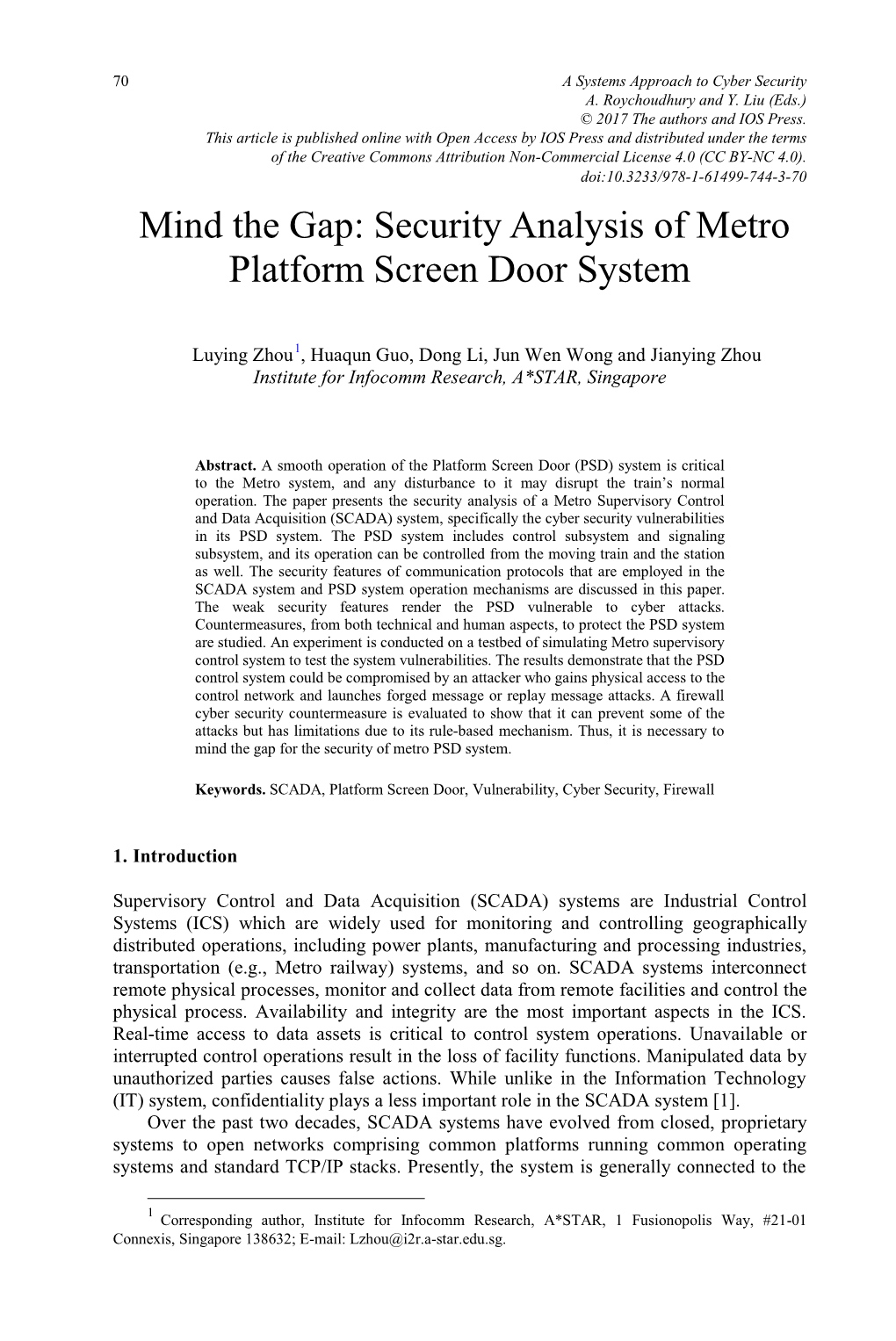 Mind the Gap: Security Analysis of Metro Platform Screen Door System