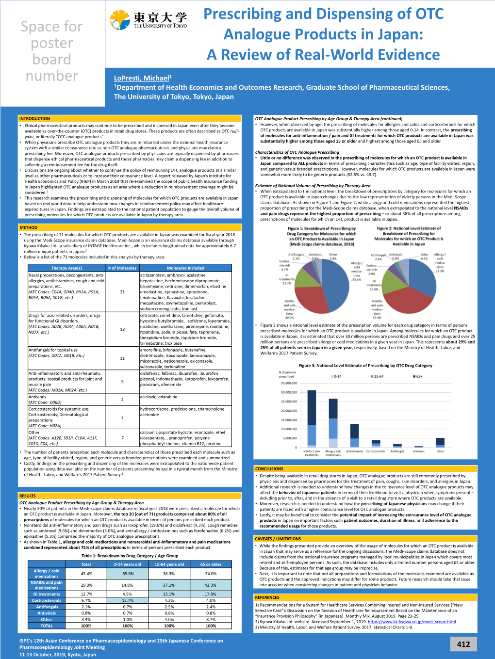 Lopresti, Michael1 1Department of Health Economics and Outcomes Research, Graduate School of Pharmaceutical Sciences, the University of Tokyo, Tokyo, Japan