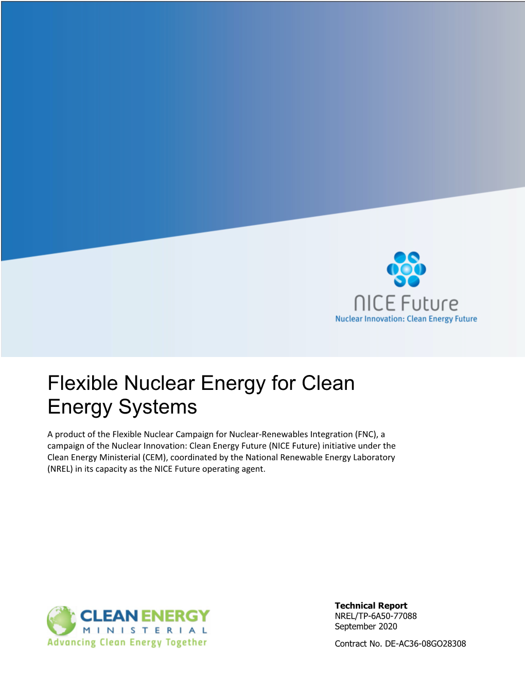 Flexible Nuclear Energy for Clean Energy Systems