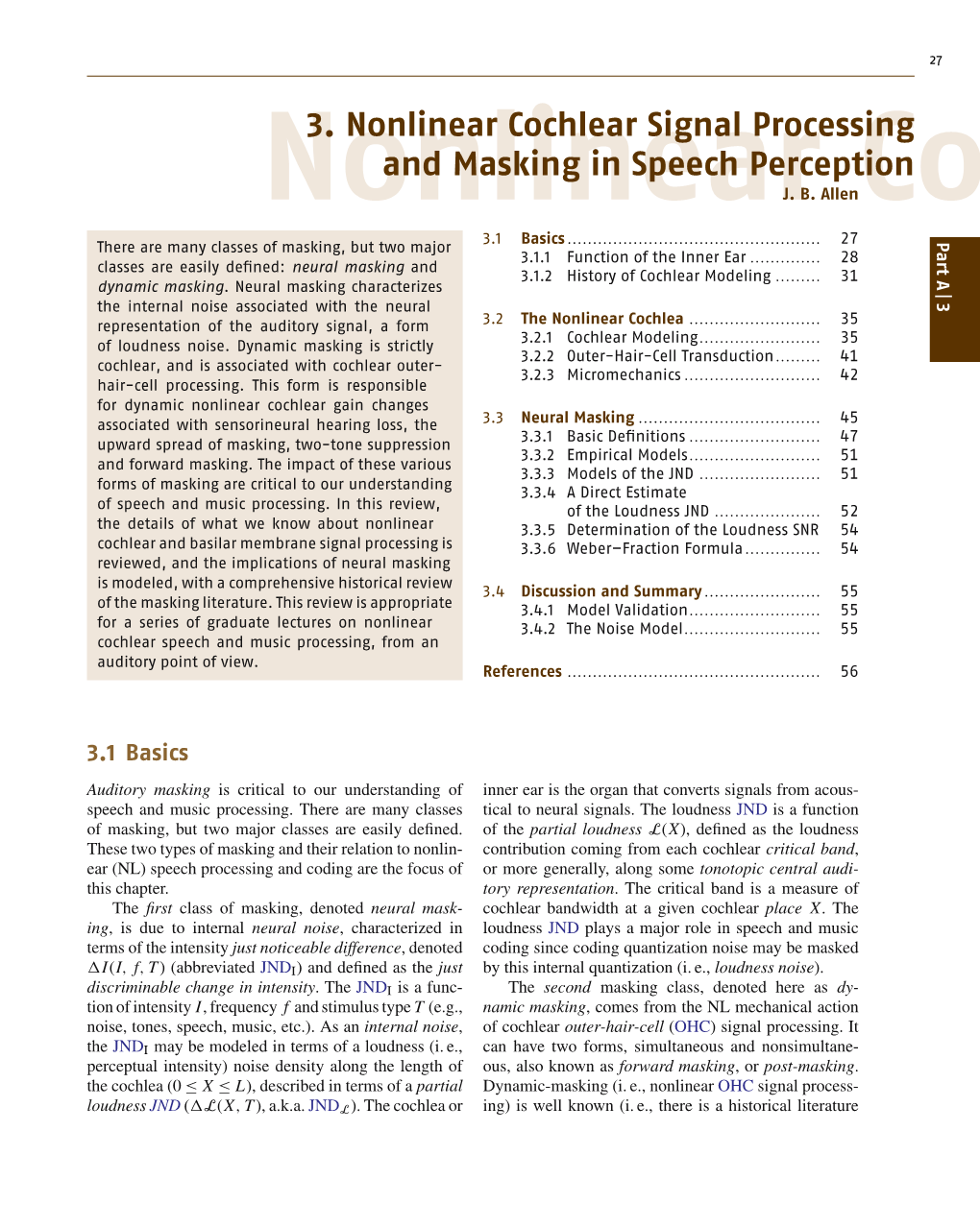 3. Nonlinear Cochlear Signal Processing and Masking in Speech Perception Nonlinearj