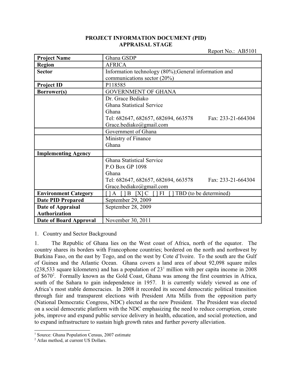 Project Information Document (Pid) s53