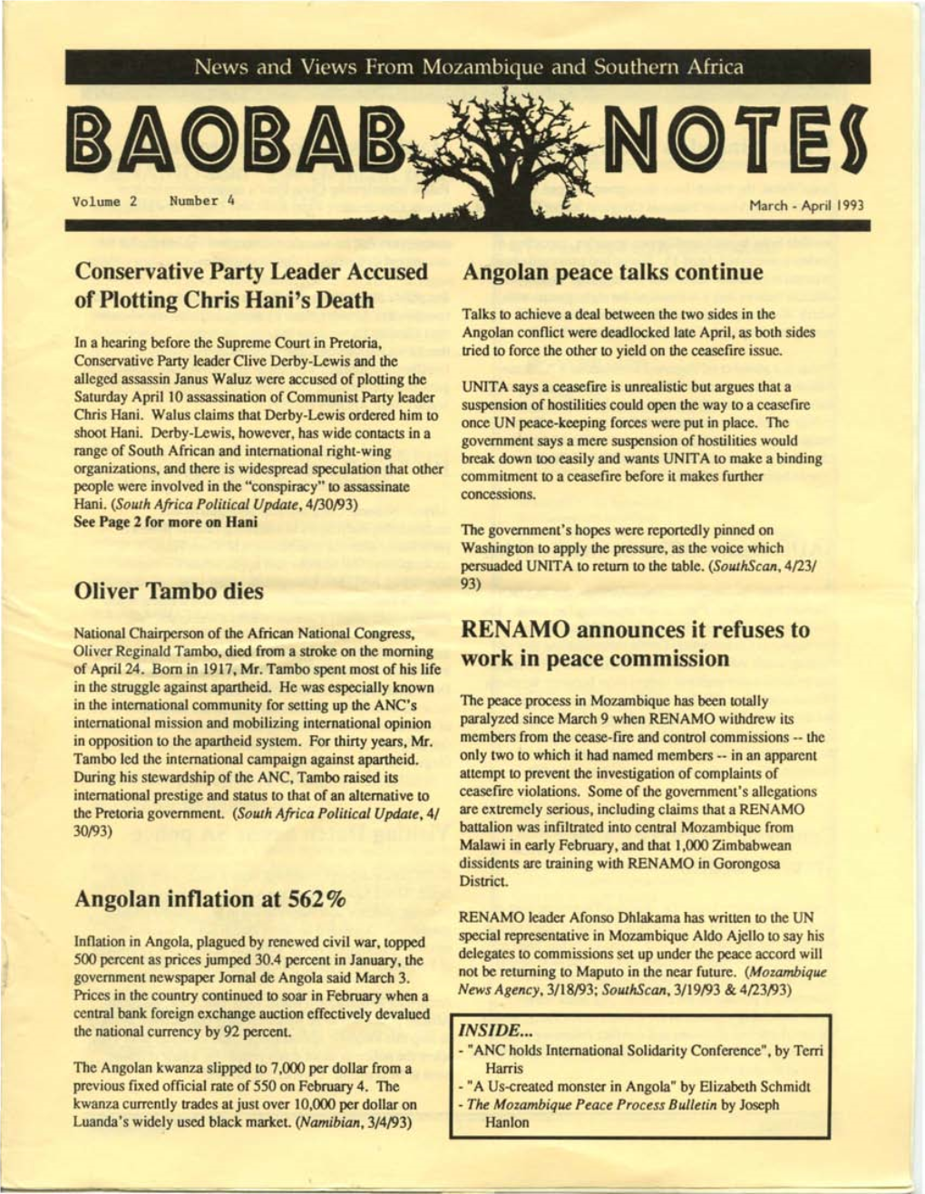 BAOBAB Volume 2 Number 4 March - April 1993