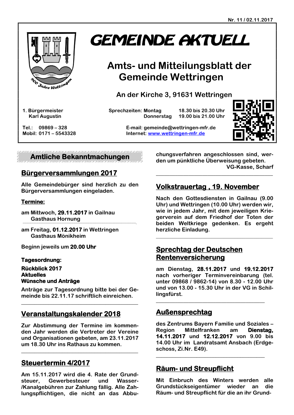 Gemeinde Aktuell Gemeinde Aktuell