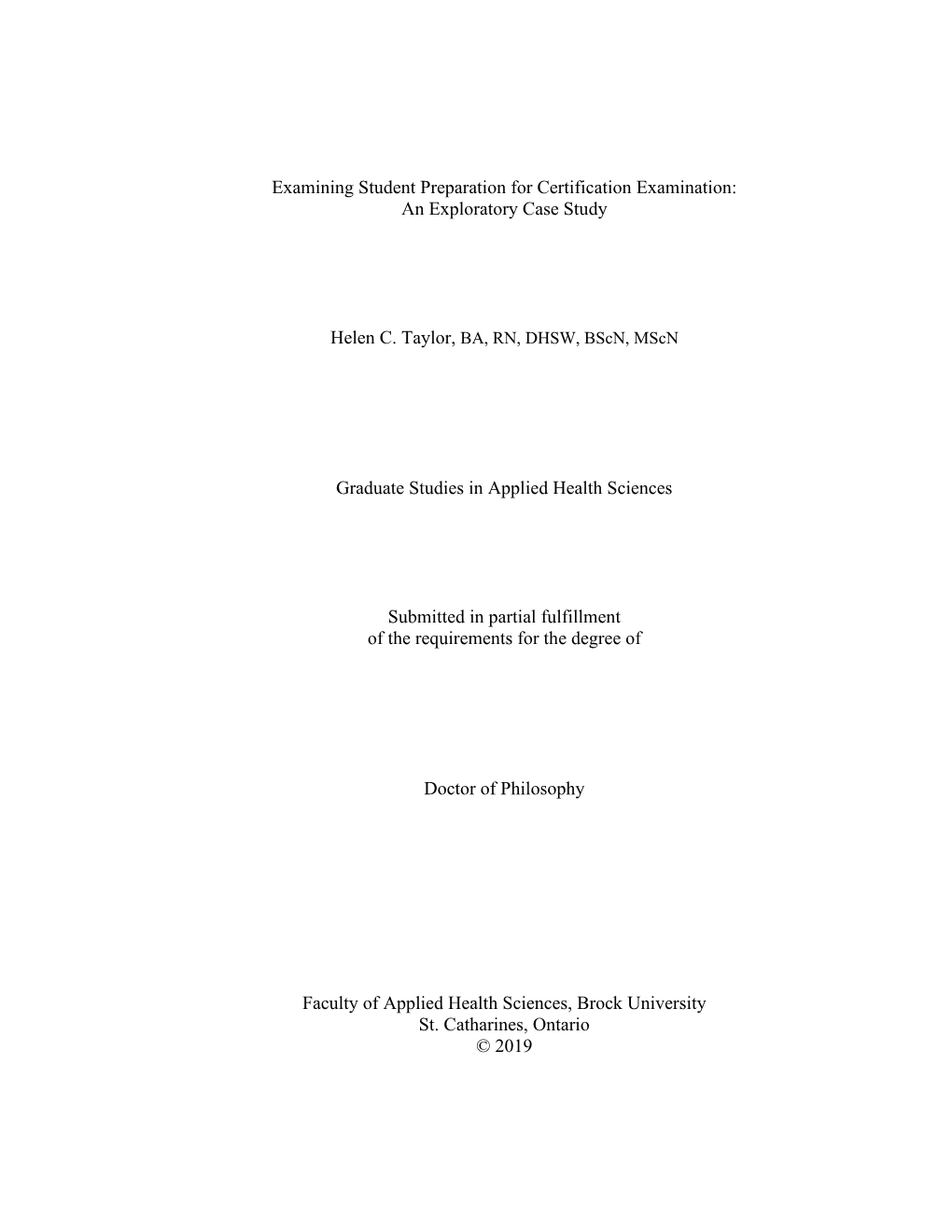 Examining Student Preparation for Certification Examination: an Exploratory Case Study