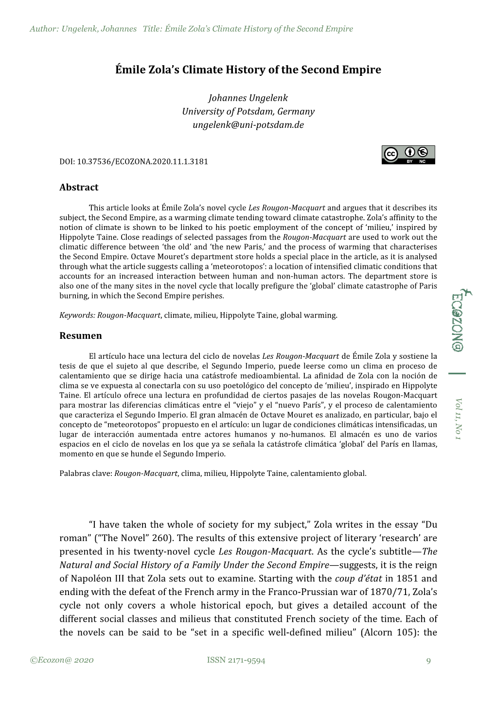 Émile Zola's Climate History of the Second Empire