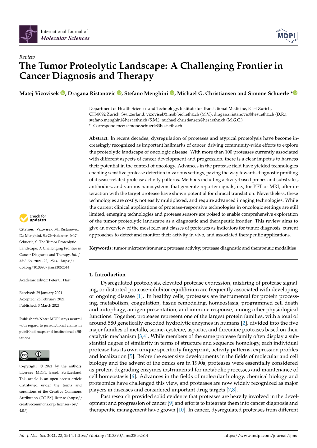 The Tumor Proteolytic Landscape: a Challenging Frontier in Cancer Diagnosis and Therapy