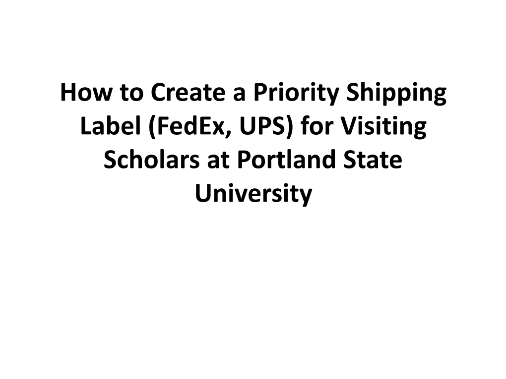 How to Create a Priority Shipping Label (Fedex, UPS, DHL)