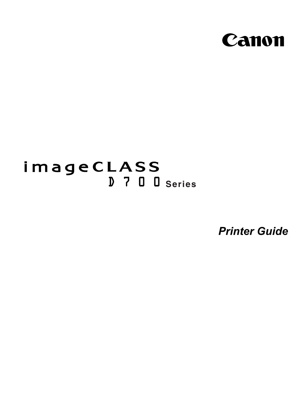 Printer Guide IMPORTANT: Read This Manual Carefully