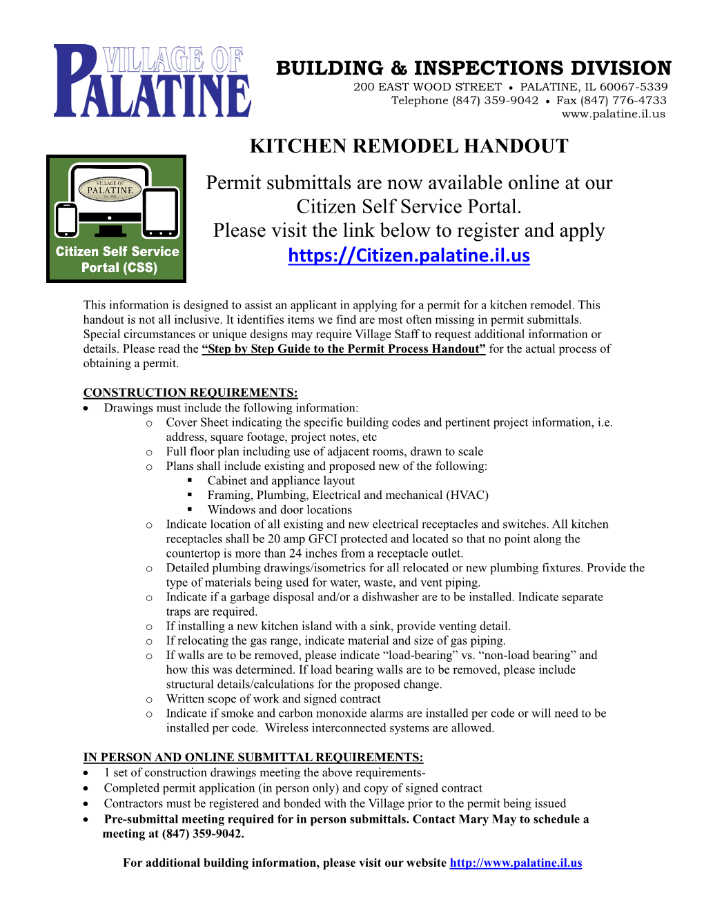 Kitchen Remodel Handout