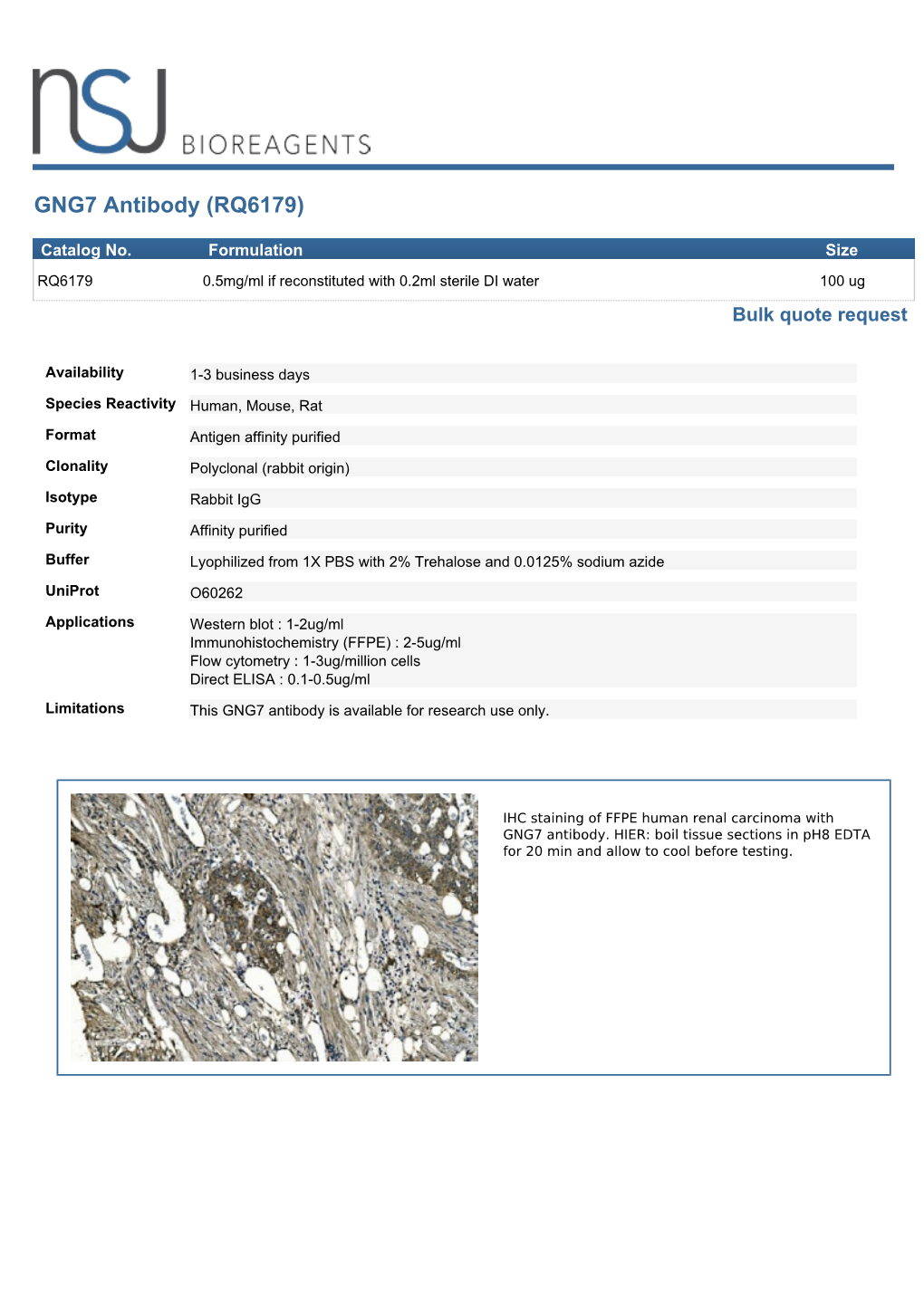 GNG7 Antibody (RQ6179)