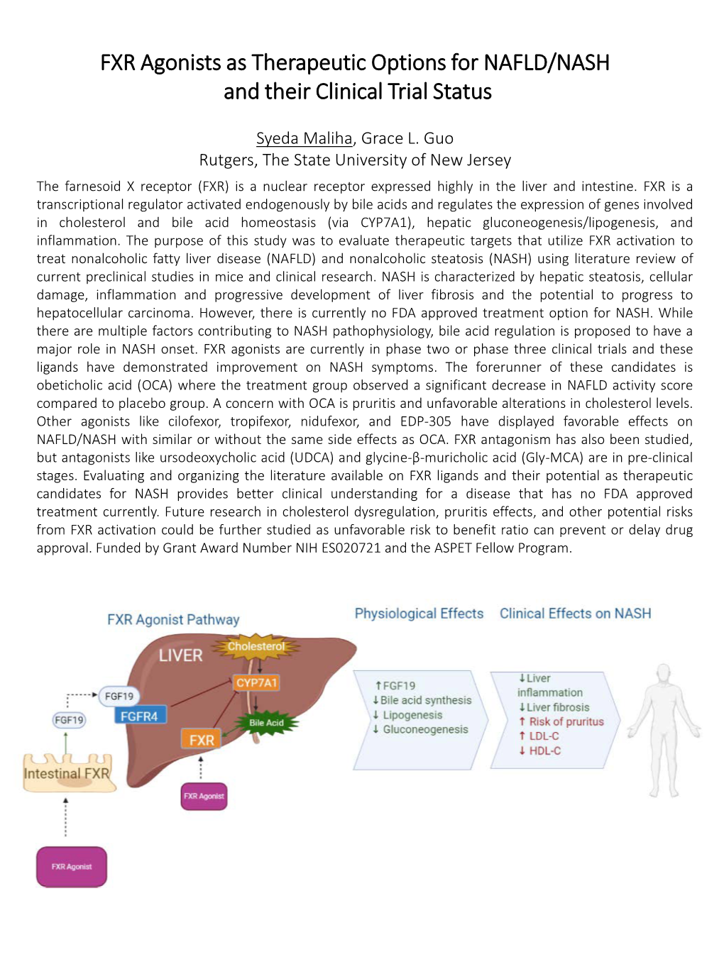 FXR Agonists As Therapeutic Options for NAFLD/NASH and Their Clinical Trial Status