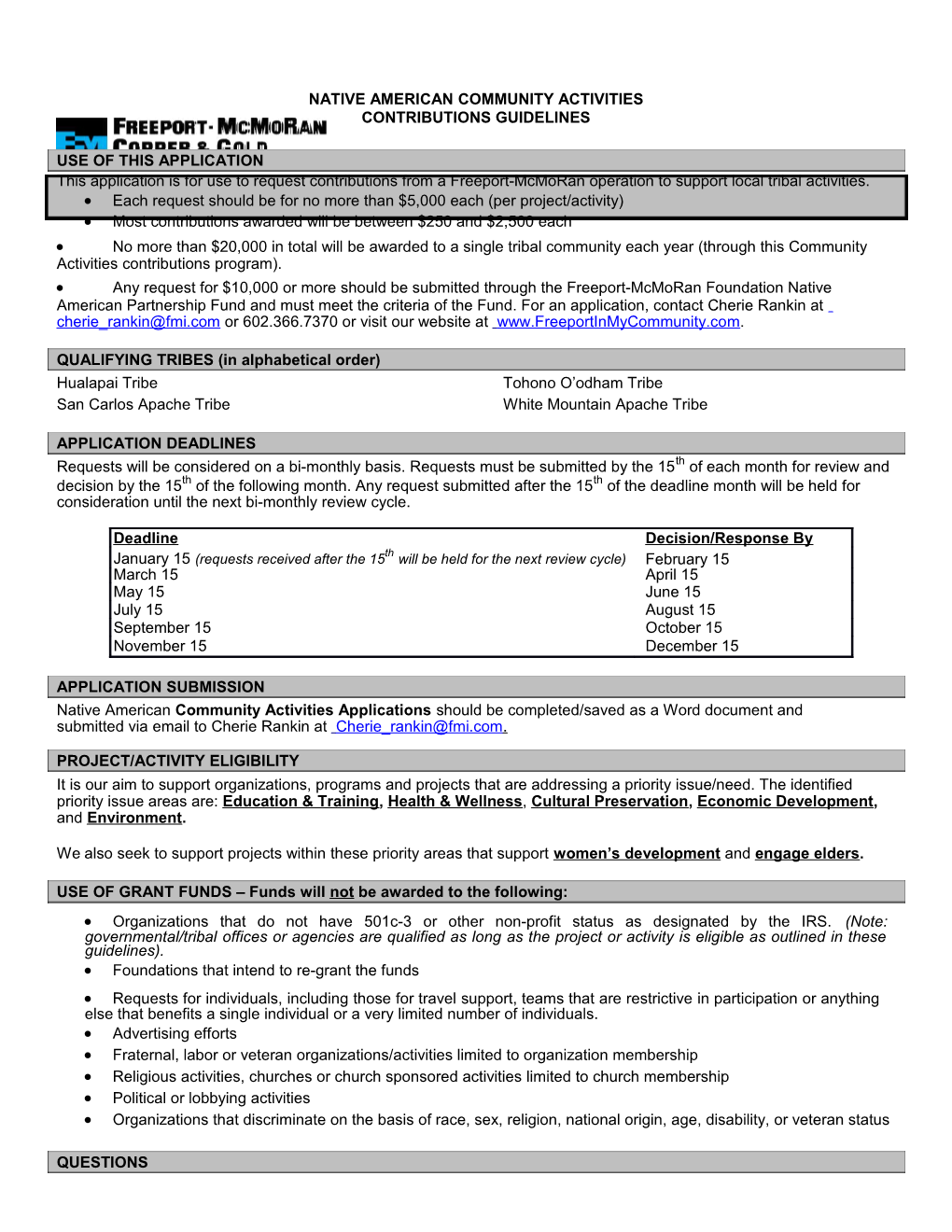 Contributions Guidelines