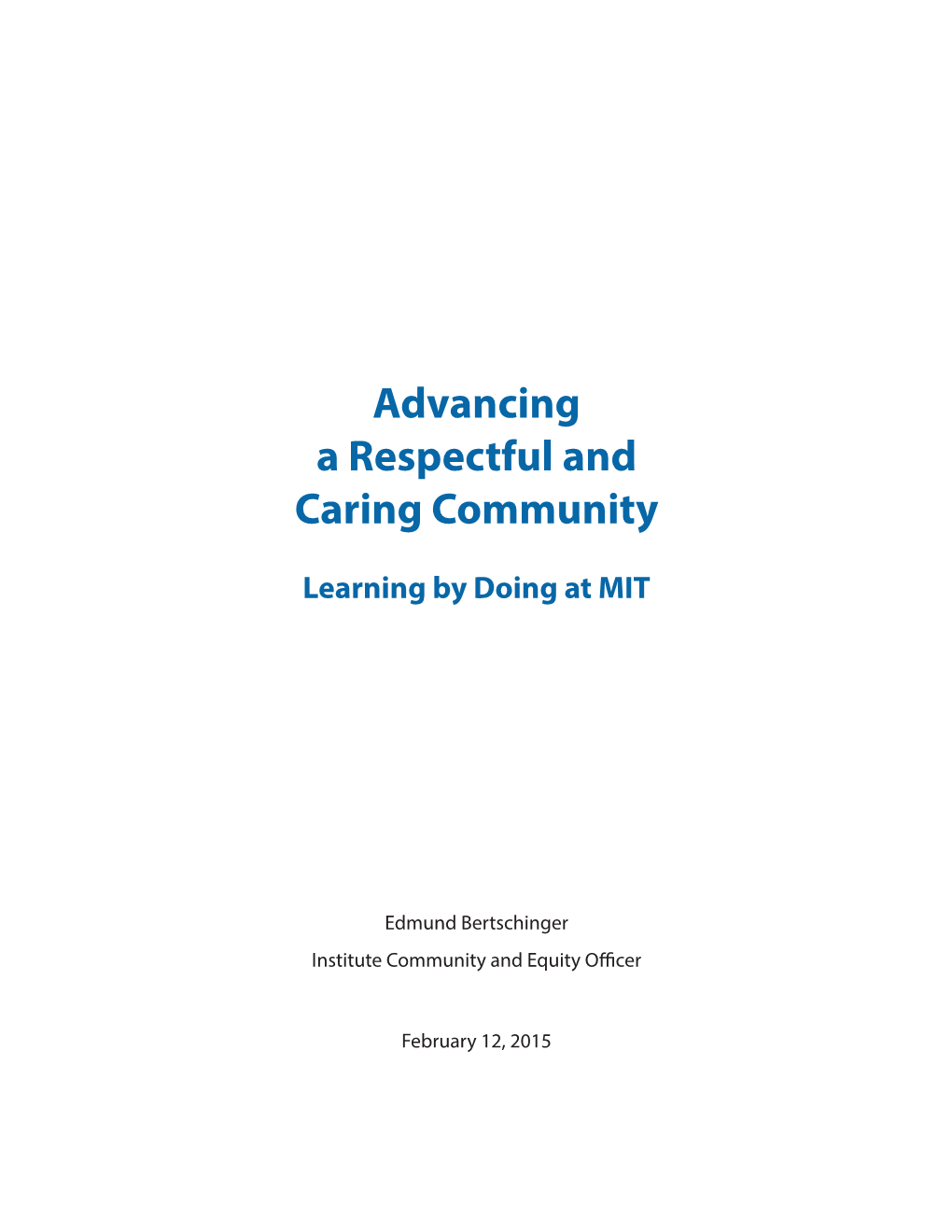 Iceoreport.Mit.Edu © 2015 Massachusetts Institute of Technology EXECUTIVE SUMMARY