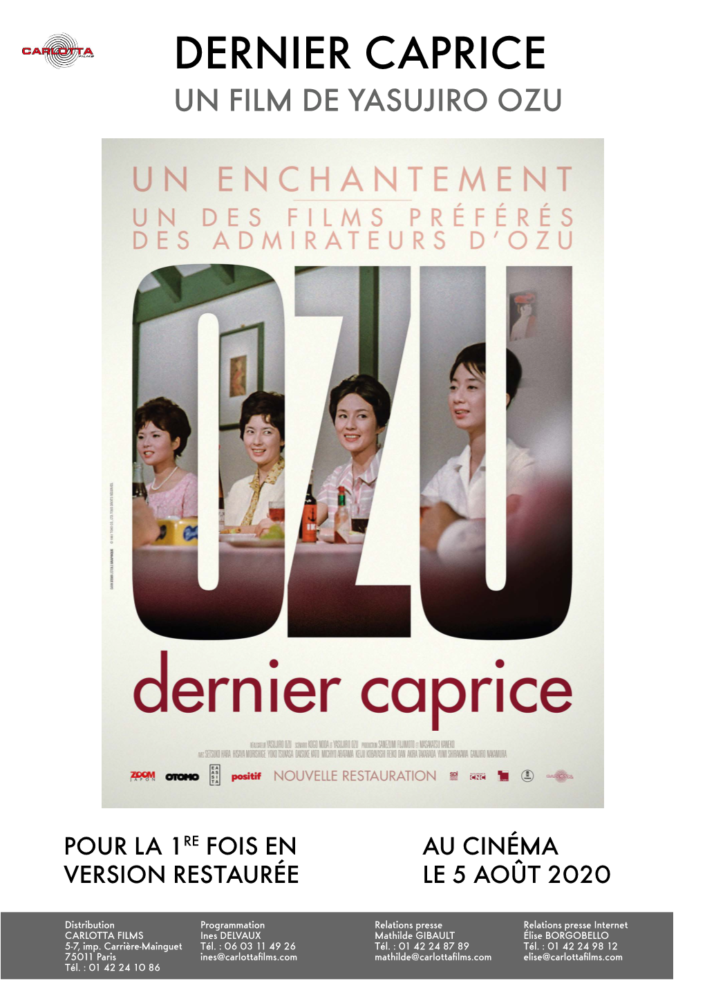 Dernier Caprice Un Film De Yasujiro Ozu