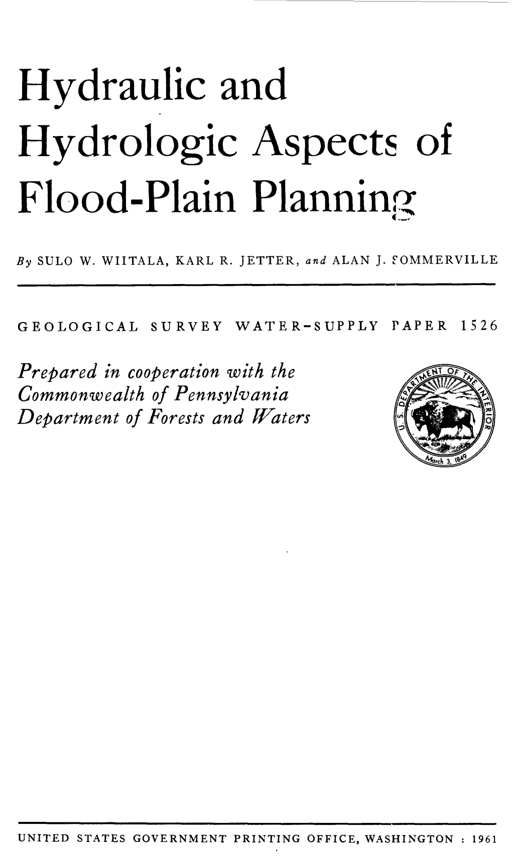 Hydraulic and Hydrologic Aspects of Flood-Plain Planning