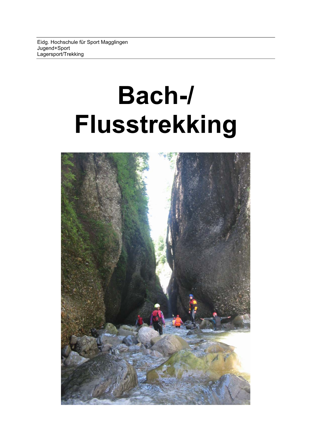 Broschüre Bach-/Flusstrekking