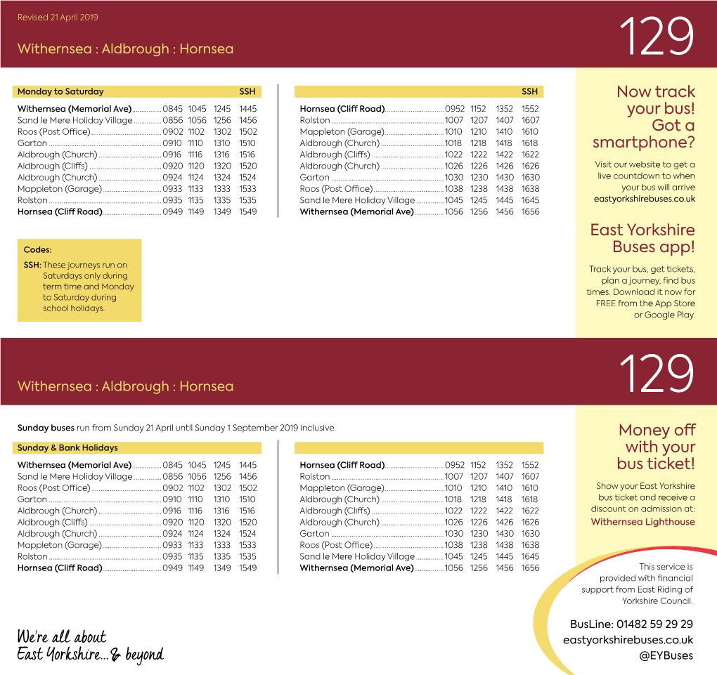 East Yorkshire Buses App!