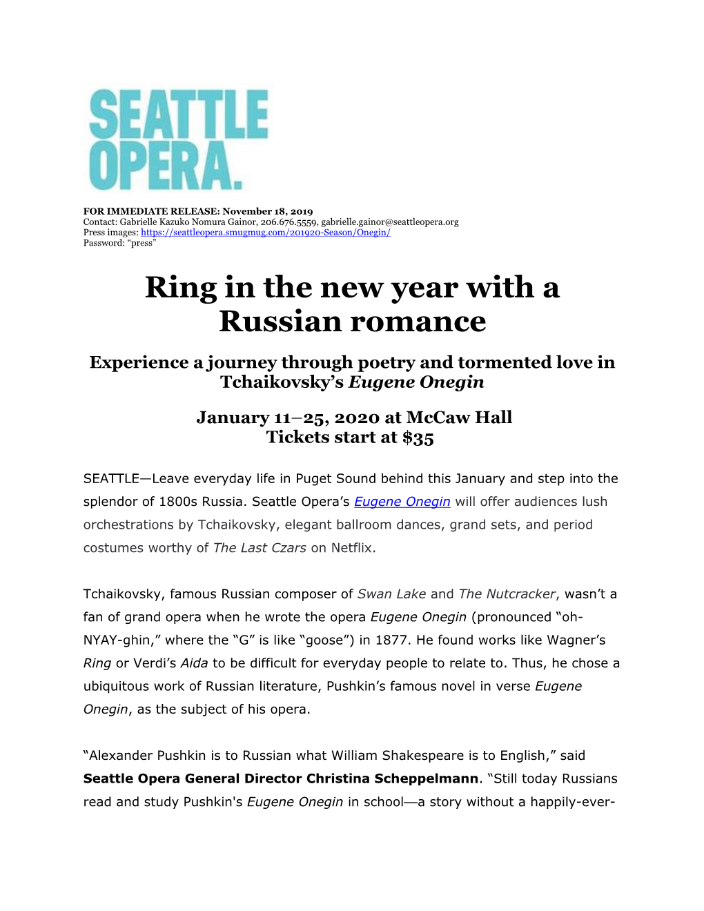 Ring in the New Year with a Russian Romance