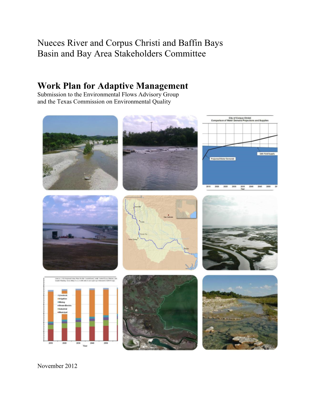 Nueces River and Corpus Christi and Baffin Bays Basin and Bay Area Stakeholders Committee Work Plan for Adaptive Management