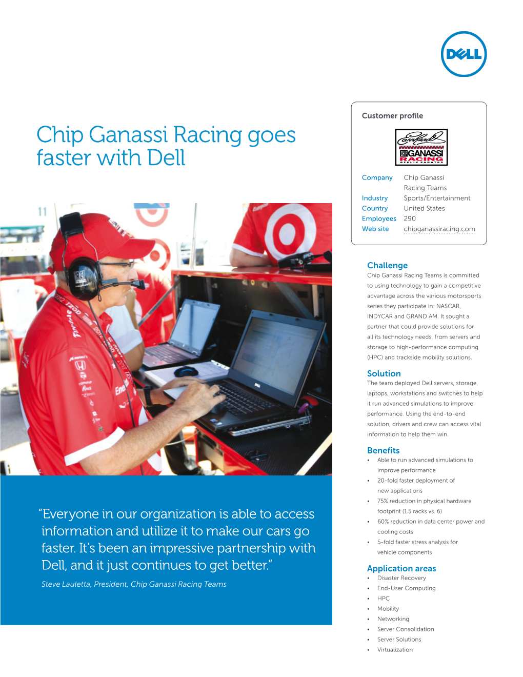 Chip Ganassi Racing Goes Faster with Dell