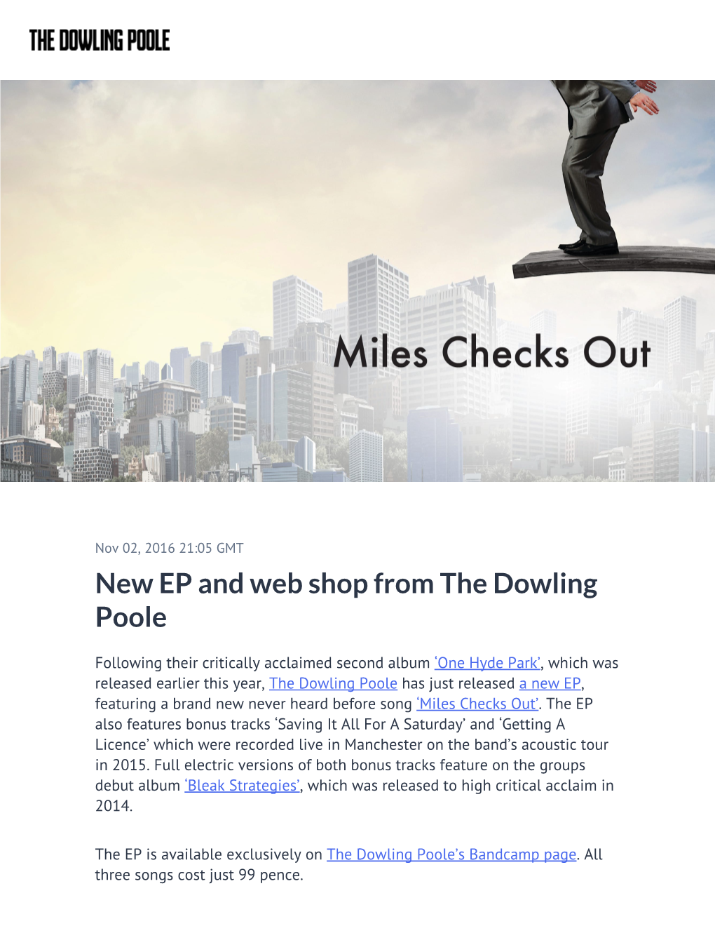 New EP and Web Shop from the Dowling Poole
