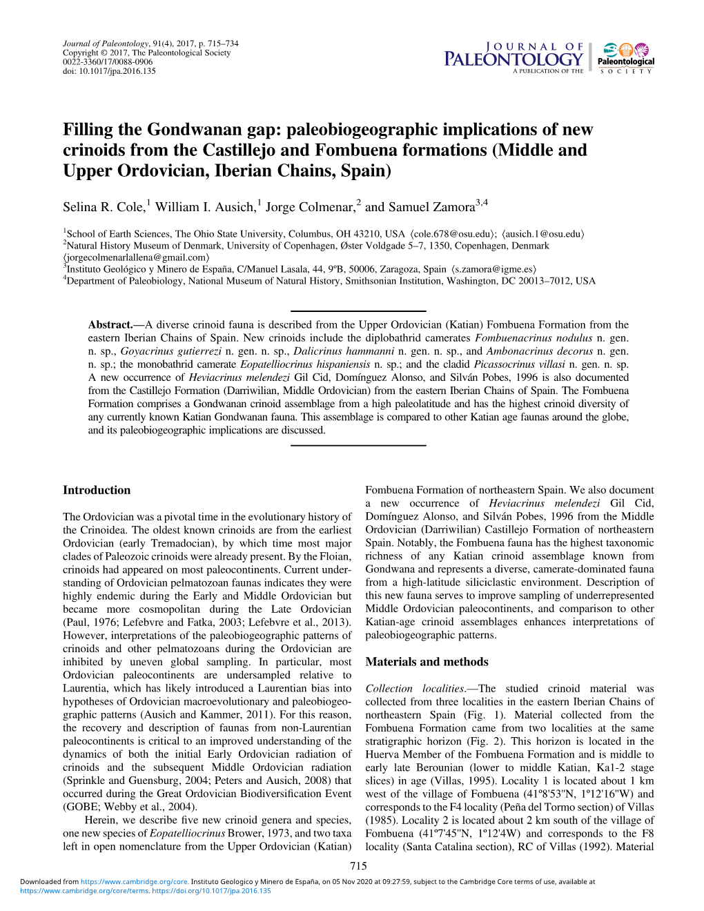 Filling the Gondwanan Gap: Paleobiogeographic