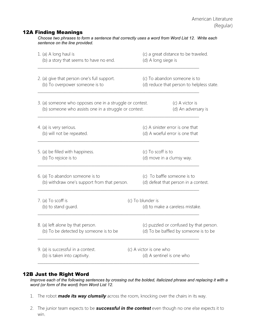 12A Finding Meanings