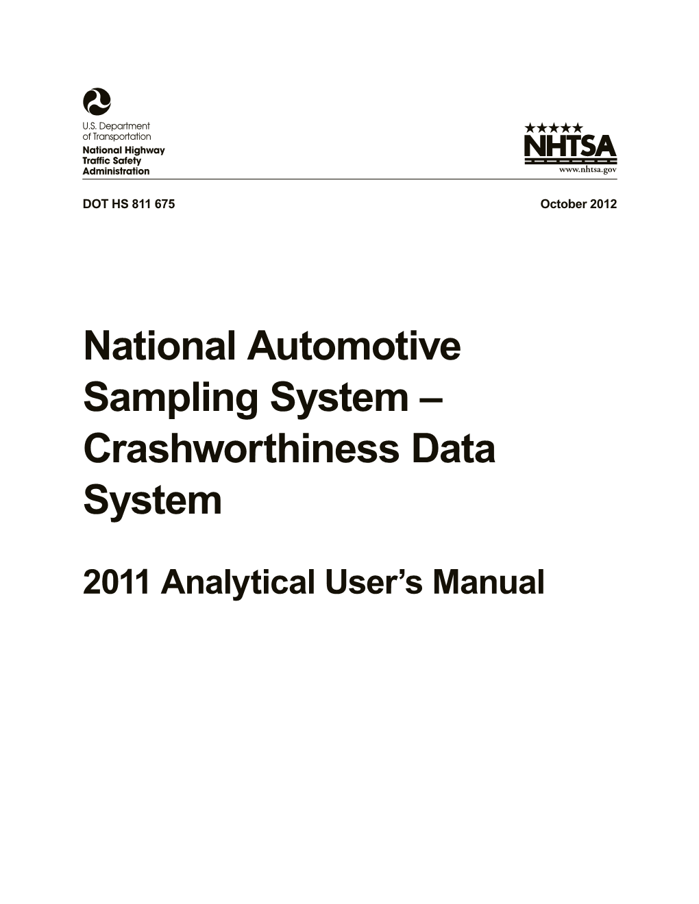 Crashworthiness Data System