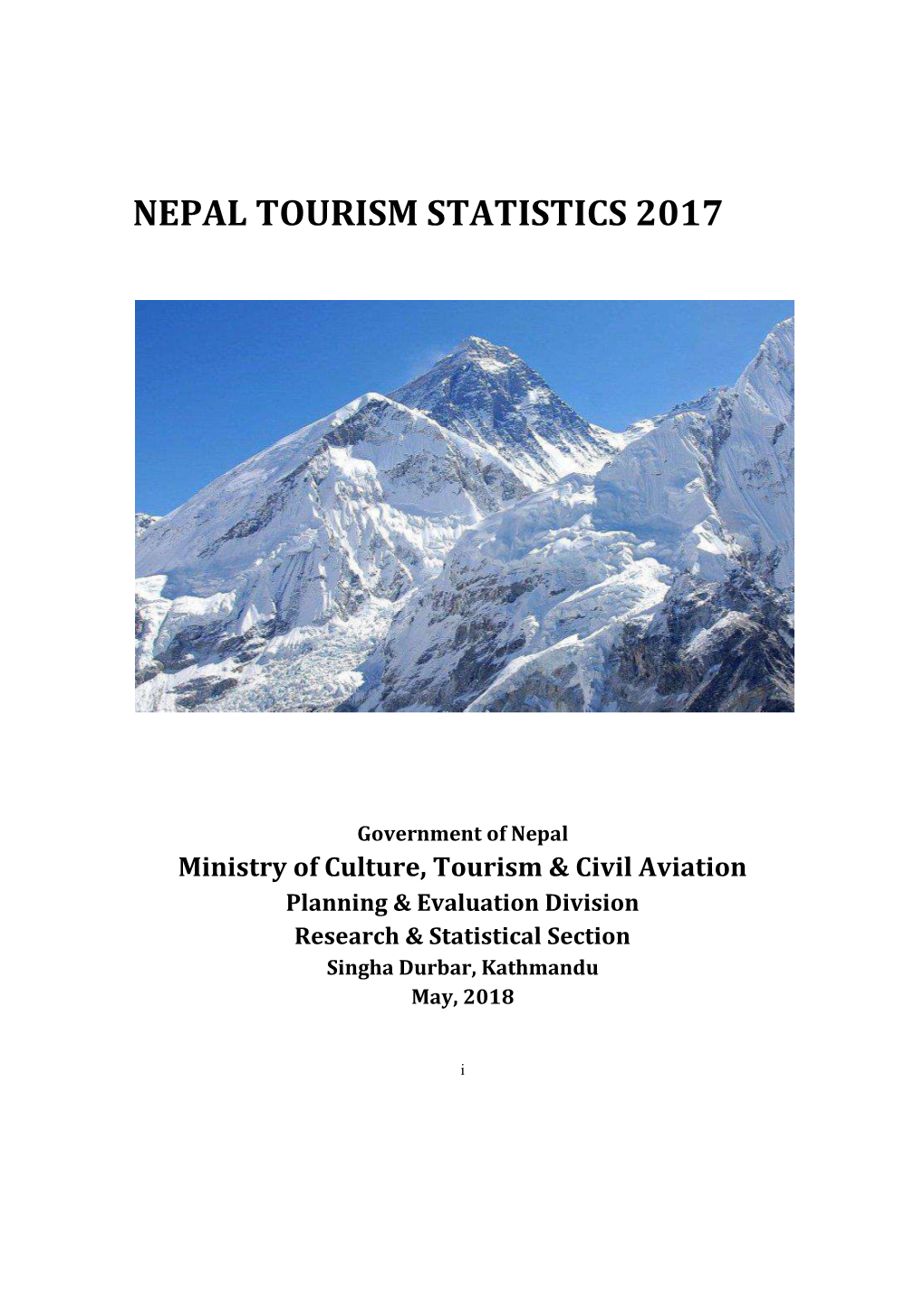 Nepal Tourism Statistics 2017