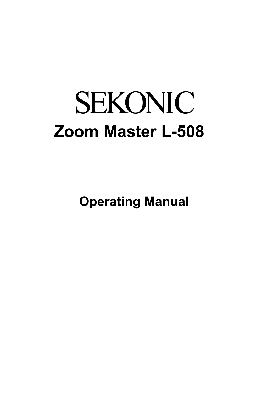 Sekonic L-508 English