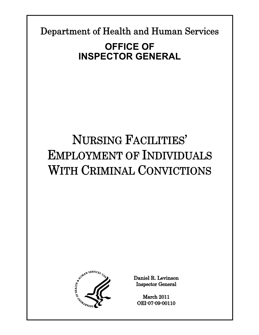 Nursing Facilities Employment of Individuals with Criminal Convictions