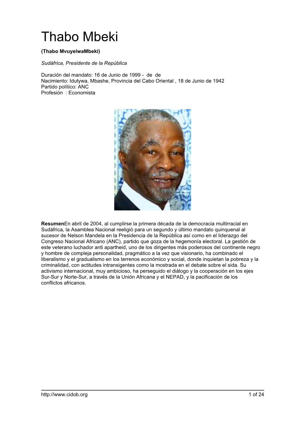 Thabo Mbeki (Thabo Mvuyelwambeki)
