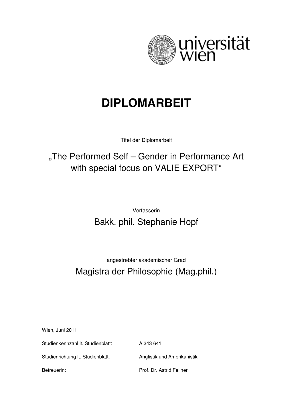 Diplomarbeit