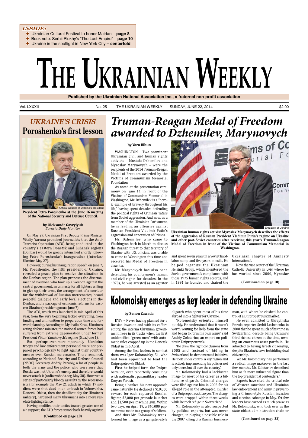 The Ukrainian Weekly 2014, No.25