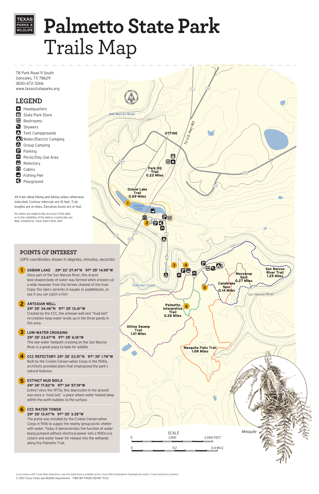 Palmetto Trail Map Front Final