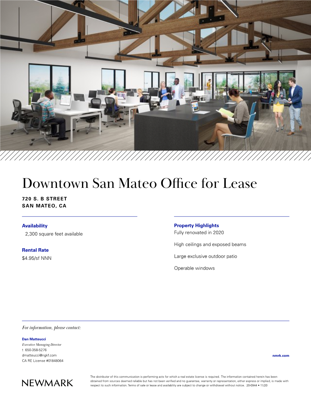 Downtown San Mateo Office for Lease 720 S