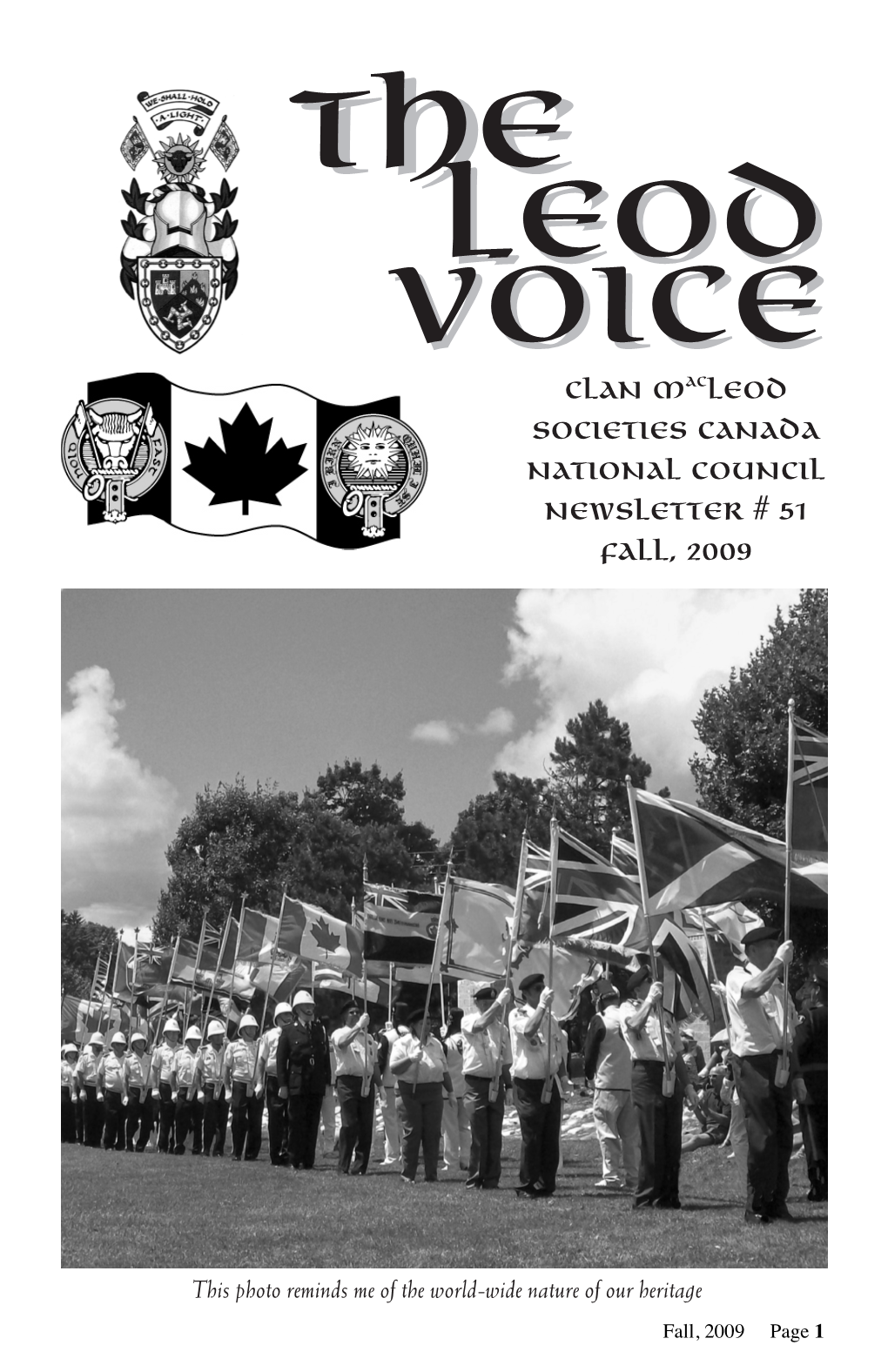 Clan Macleod Societies Canada National Council Newsletter # 51 FALL, 2009