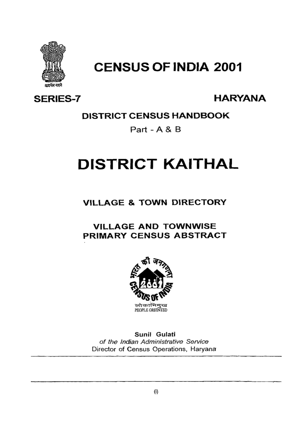 Village and Towwise Primary Census Abstract, Kaithal, Part