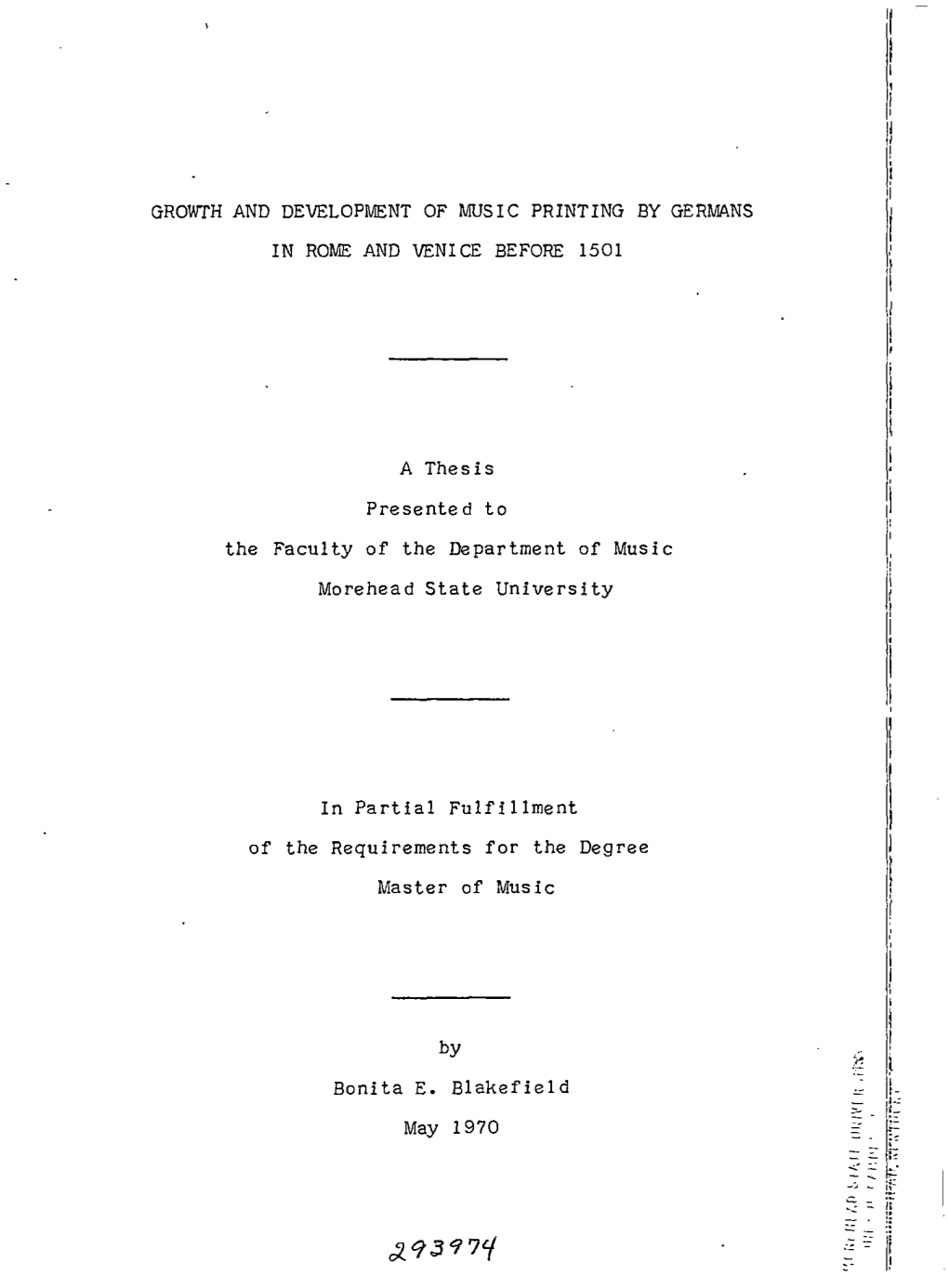 Growth and Development of Music Printing by Germans in Rome and Venice Before 1501