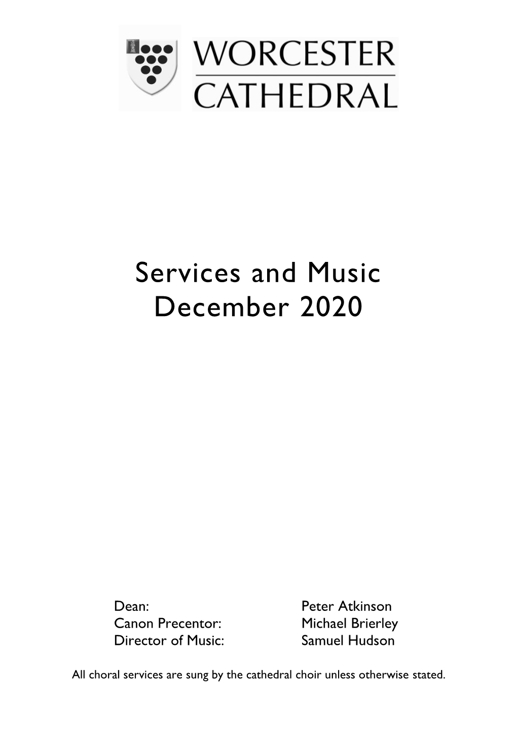 Services and Music December 2020