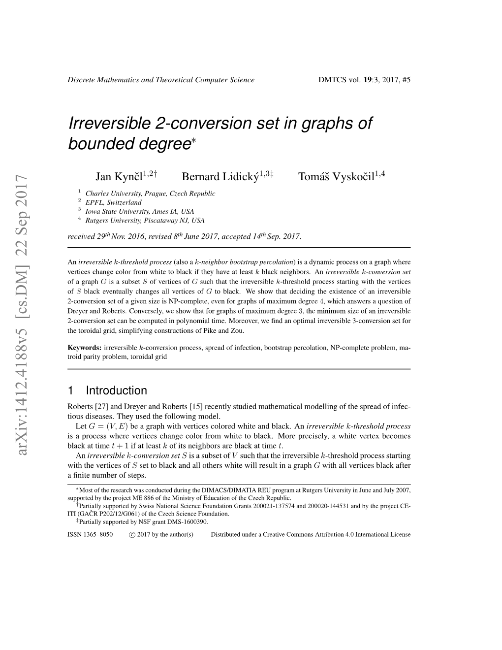 Irreversible 2-Conversion Set in Graphs of Bounded Degree∗