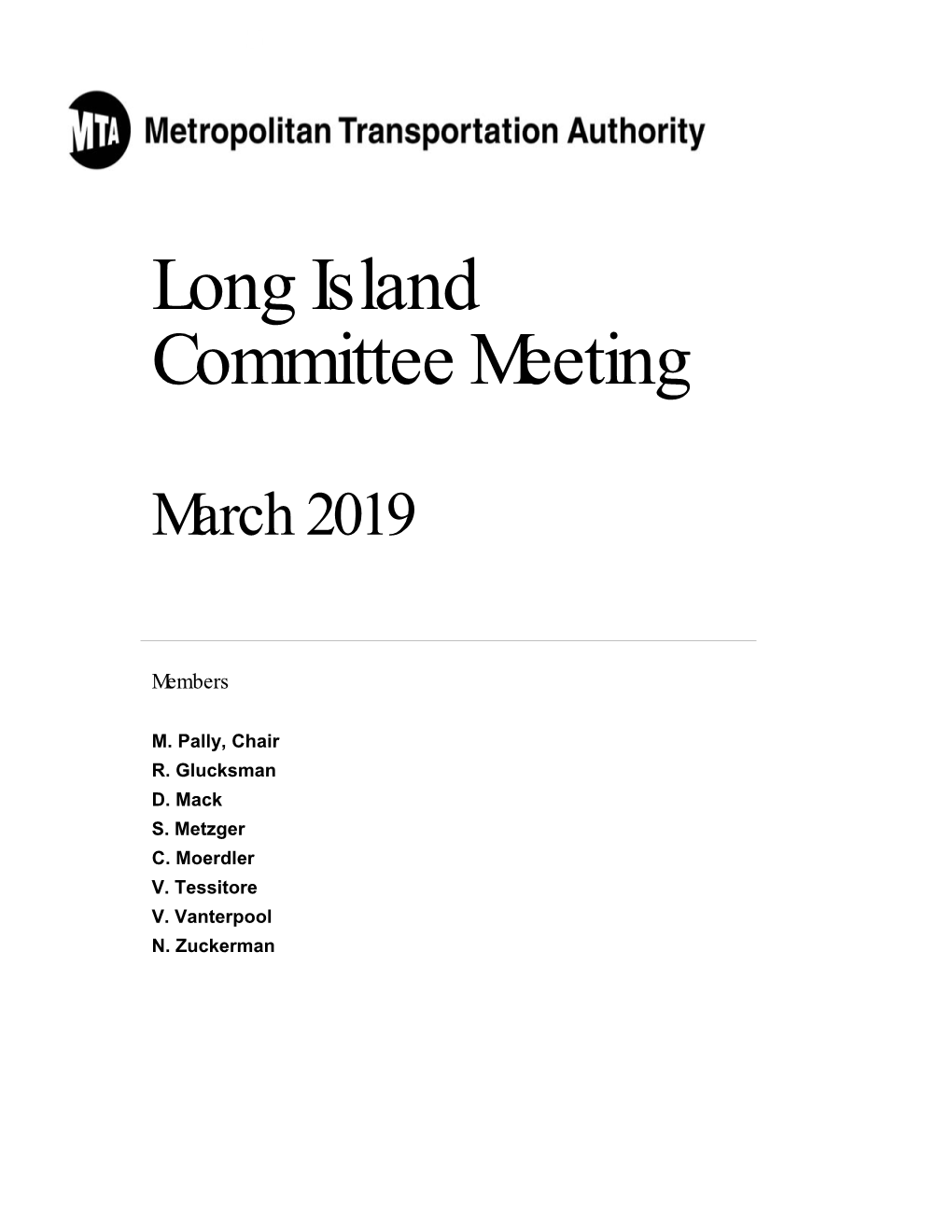 Long Island Committee Meeting