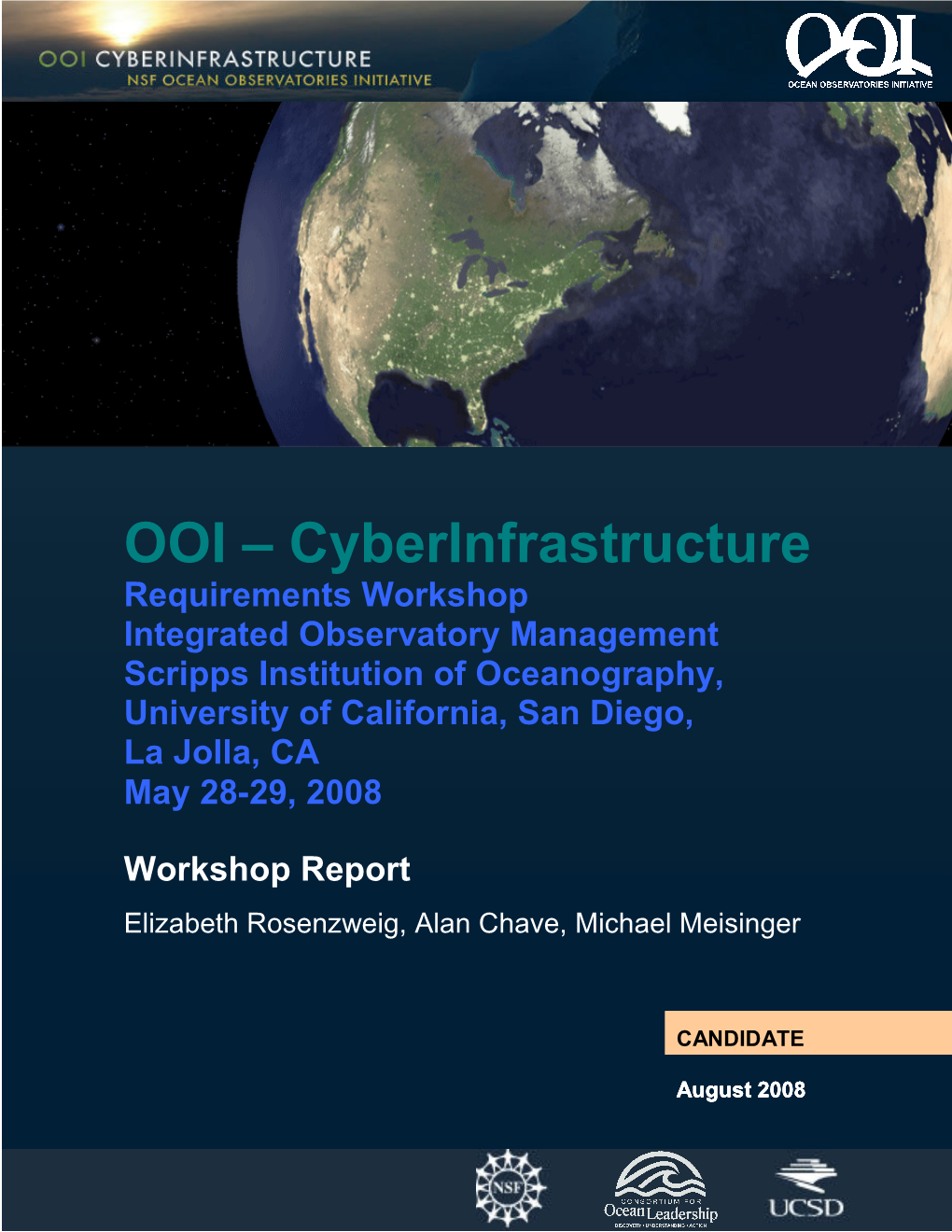 OOI CI Requirements Workshop 1 Report