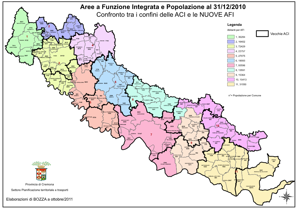 Aree a Funzione Integrata E Popolazione Al 31/12/2010