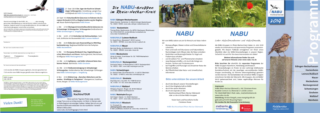 Die NABU-Gruppen Im Rhein-Neckar-Kreis