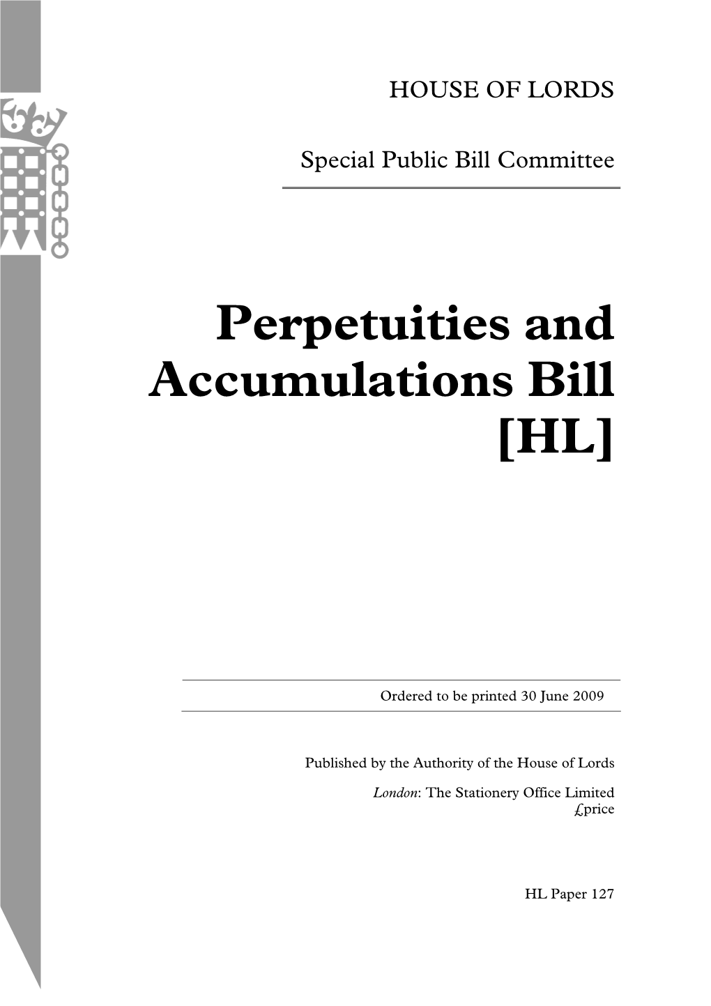 Perpetuities and Accumulations Bill [HL]