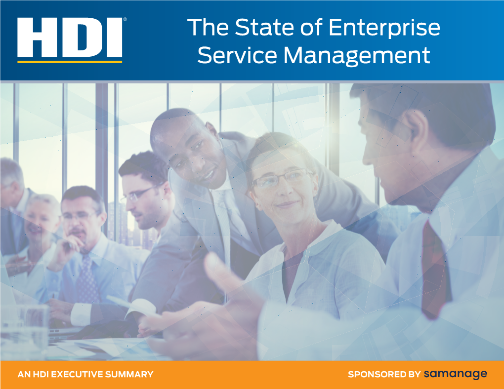 The State of Enterprise Service Management
