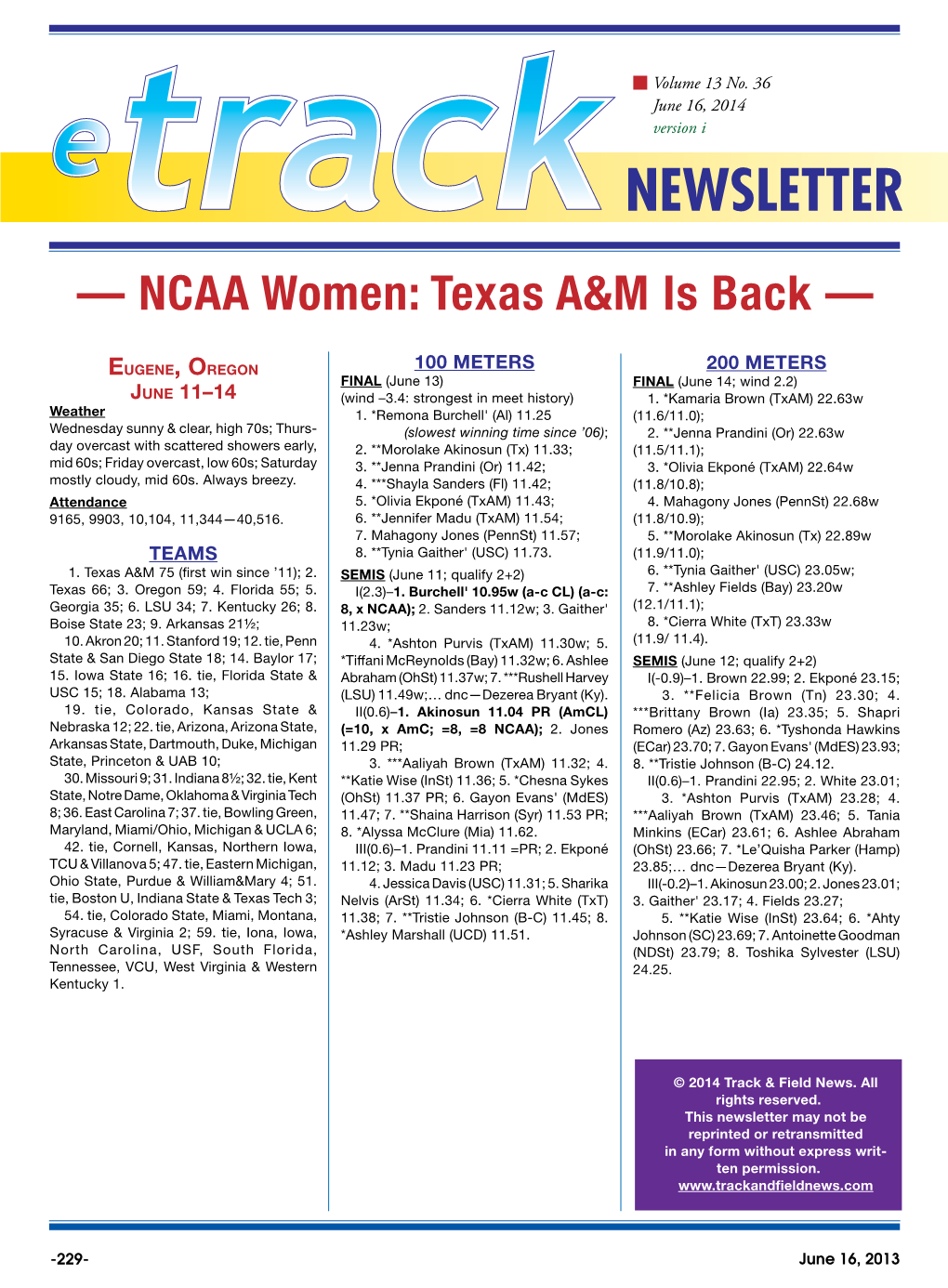 — NCAA Women: Texas A&M Is Back —