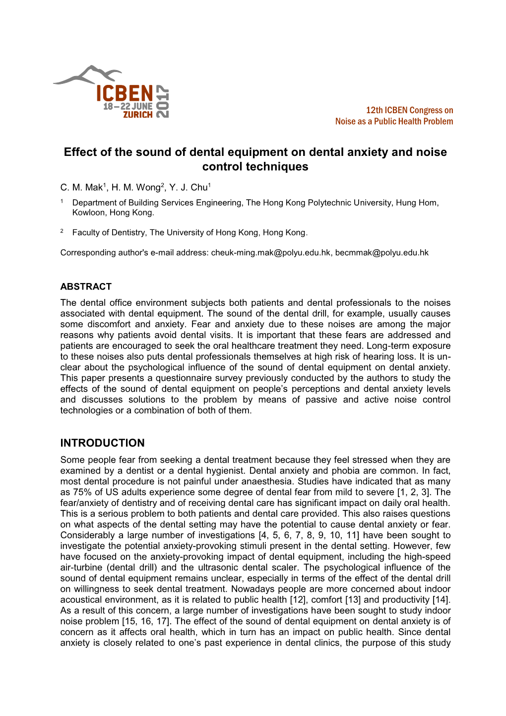 Effect of the Sound of Dental Equipment on Dental Anxiety and Noise Control Techniques