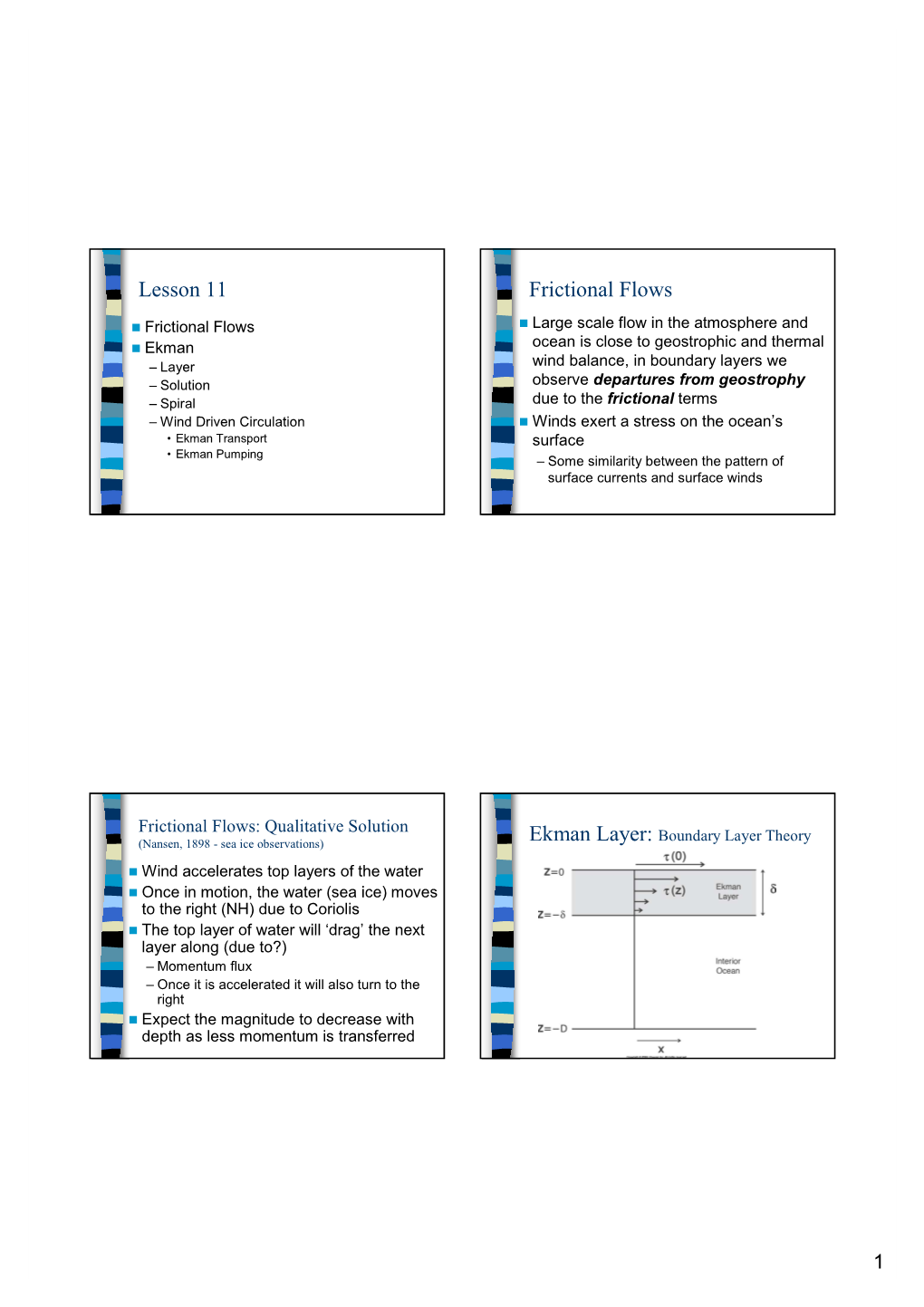 Lesson 11 Frictional Flows